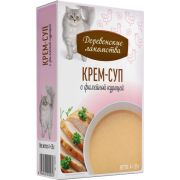 Деревенские лакомства конс. д/кош «Крем-суп с филейной курицей», пауч 35г*4шт