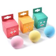 Игрушка д/кошек Мяч интерактивная розовый Keiko (пение птички) 4,5см ЭВА