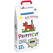 Наполнитель ПРЕТТИ КЭТ Wood Granules д/котят ДРЕВЕСНЫЙ ВПИТЫВАЮЩИЙ 4кг/12л