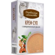 Деревенские лакомства конс. д/кошек «Крем-суп с антарктическим  крилем