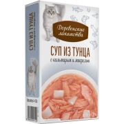 Деревенские лакомства конс. д/кош «Суп из тунца с кальмаром и макрелью», пауч 35г*4 шт