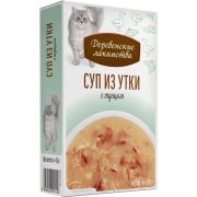 Деревенские лакомства конс. д/кош «Суп из утки с тунцом», пауч 35г*4 шт