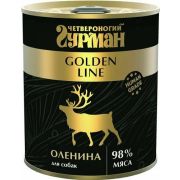 Гурман Голден 340 г Оленина натуральная в желе для собак 2225  1/12