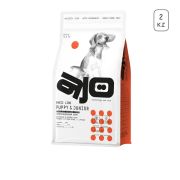 AJO Dog PUPPY & JUNIOR 2 кг Сухой полнорационный корм с гречкой для щенков и молодых собак средних и крупных пород 1/10