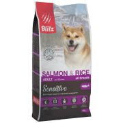 BLITZ Sensitive 15 кг Adult SALMON & RICE (лосось и рис) 0915