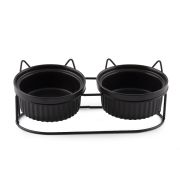 Набор мисок WOGY д/животных 2х300мл керамических на подставке 26х13х9.5см арт.2024-1162