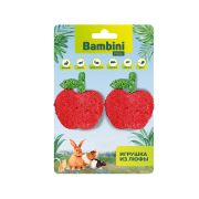 Игрушка д/грызунов Яблочки из люфы Bambini Pets Количество 2 шт