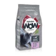 AlphaPet WOW Superpremium 1,5 кг д/кошек и котов взрослых домашних с уткой и потрошками  1/6  0648