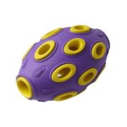 Игрушка д/собак Мяч регби фиолетово-желтый HOMEPET SILVER SERIES 7,6 см х 12 см каучук 8900
