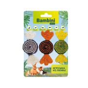 Игрушка д/грызунов Конфетки из люфы Bambini Pets Количество 3 шт