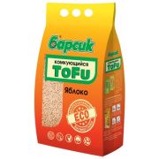 Наполнитель БАРСИК д/кошек КОМКУЮЩИЙСЯ TOFU ЯБЛОКО 4,54л /2,3кг 1/3