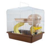 Клетка д/грызунов 26*23*17см платформа с домиком и горкой, колесо, поилка, кормушка микс арт.10922-6045