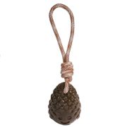 Игрушка д/собак Шишка с верёвкой из термопласт. резины 90/290мм, Triol
