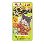 INABA Yakimiksu Лакомство д/кош Снеки со вкусом кацуобуси, морского гребешка и бульона 25гр (Новый)  5984