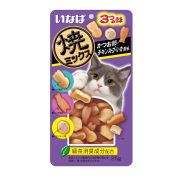 INABA Yakimiksu Лакомство д/кош Снеки со вкусом кацуобуси, куриного бульона и кальмара 25гр (Новый)  5779