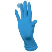 Перчатки S NITRILE КОМЕТLINE н/ст.неопудр.нитрил текстр. голубые 1уп/50пар