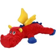Игрушка д/собак Дракон с пищалкой и шуршиком, 23 х 35 х 8 см, плюш, красный