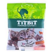 TITBIT Хрустящие подушечки для кошек с паштетом из ягненка 30 г 013885