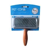Пуходерка 6*12см«Pet comb» металл, ручка дерево, капля 15