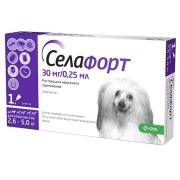 Селафорт для собак 2,6-5 кг 1*30мг/0,25мл КРКА