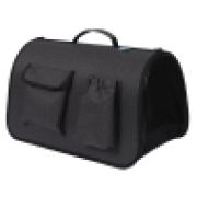 Сумка-переноска ХАРД С КАРМАНАМИ разм. L 46*27*28 СП-57 ТЕМНО-СЕРЫЙ МЕЛАНЖ