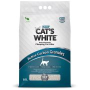 НАПОЛНИТЕЛЬ д/кошек КОМКУЮЩИЙСЯ Cats White 10л Cats White Active Carbon Granules с гранул.актив.угля