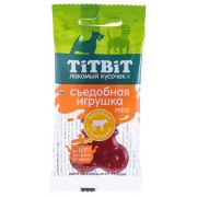 TITBIT Съедобная игрушка косточка с телятиной Mini для собак мал пород 014400