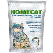 Наполнитель HOMECAT д/кошек СИЛИКАГЕЛЕВЫЙ Морозная свежесть 12,5 л/5кг  1/4