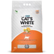 Наполнитель CATS WHITE д/кошек КОМКУЮЩИЙСЯ Orange  с аром. апельсина 10л