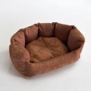 Лежанка Снегурочка Овчина/Замша, цвет коричневый 52х41х10 см