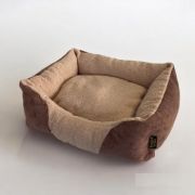 Лежанка Снегурочка Овчина/Замша, цвет пудровый 52х41х10 см