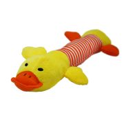 Игрушка д/собак Утенок в полоску, с пищалкой, текстиль, 25см