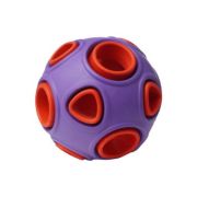 Игрушка д/собак Мяч двухцветный фиолетово-красный HOMEPET SILVER SERIES 7,5 см каучук 8825