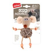 Игрушка д/кошек Мышка с плетеным мячиком с колокольчиком75521 Гигви