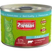Гурман паштет 190,0 для котят с говядиной 1775 1/12