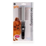 Расческа Grip Soft д/собак  двусторон, част.и редкие зубья JW65030
