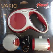 Рулетка 20кг 5м Набор Flexi Vario cord M red трос SET ГЕРМАНИЯ