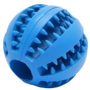 Игрушка д/собак МЯЧ-ЗУБОЧИСТКА-КОРМУШКА M 6,5см Rich Breed ИС-51 ГОЛУБОЙ