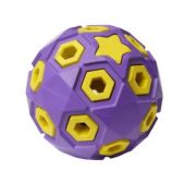Игрушка д/собак Мяч звездное небо HOMEPET SILVER SERIES  8 см сиренево-желтый каучук 8986