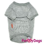 Футболка серебро 16 ( спина 33см, грудь 44см ) 7851