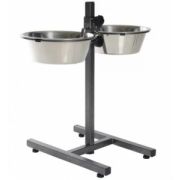 Стойка с мисками 2х0,75 л металлическими (12 шт/кор)УЮТ