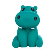 Игрушка д/собак Бегемотик бирюзовый с пищалкой, латекс, 6,5 см, №1