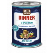 Solid Natura Dinner Кролик влажный корм для собак жестяная банка 0,34 кг