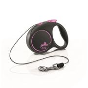 Рулетка 8кг 3м Flexi Black Design cord  pink ГЕРМАНИЯ трос
