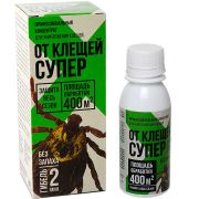 ОТ КЛЕЩЕЙ СУПЕР флакон 80 мл в коробке ОКЛС100Ф (28шт) (ципериметрин 25%)