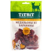TITBIT Медальоны из баранины лакомство для собак мини пород 100 г 024645  1/40