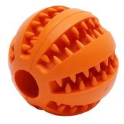 Игрушка д/собак МЯЧ-ЗУБОЧИСТКА-КОРМУШКА S 4,4см Rich Breed ИС-50 ОРАНЖЕВЫЙ