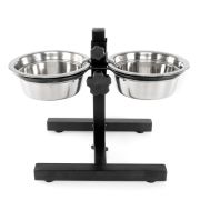 ZooZooZoo Стойка с мисками для собак, металлическая, 2х800мл, 16.5см