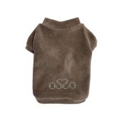 Толстовка из велюра для собак р. 35 (мокко)