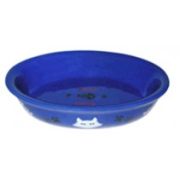Миска керам. 0,15л 15*10*3,5см  овальная, синяя с кош .морд. №1 1/30